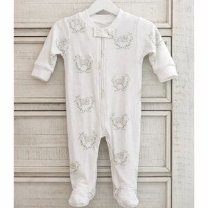 Beautiful Nellapima footie sleeper in ultra-soft Pima cotton